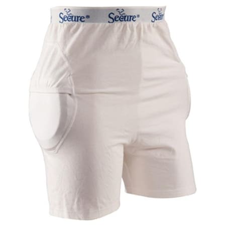 Secure SHP-RP-MW Medium Hip Protector With Removable Pads; White